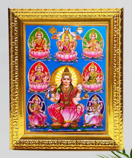 Gold Frame Lakshmi – 12″ x 14″